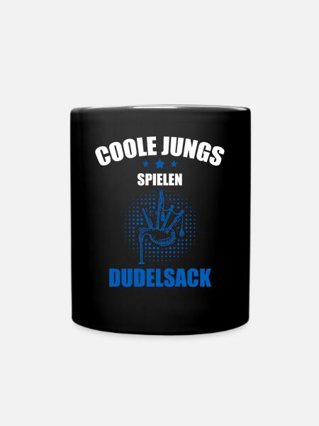 Dudelsack Dudelsackspieler Sackpfeife - Tasse einfarbig - Schwarz