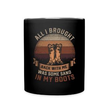 Tout ce que j’ai ramené avec moi, c’est du sable - Mug uni - noir - Devant