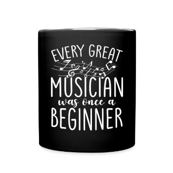 Chaque musicien était autrefois un orchestre débutant - Mug uni - noir - Devant