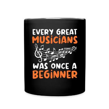 Chaque musicien était autrefois un orchestre débutant - Mug uni - noir - Devant