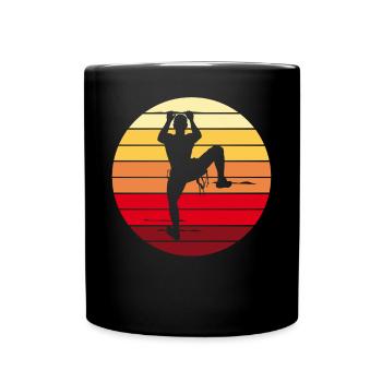 Escalade Alpinisme Rétro Vintage Cadeau - Mug uni - noir - Devant