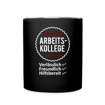Bester Arbeitskollege Spruch Geschenk Herren - Tasse einfarbig - Schwarz - Vorne