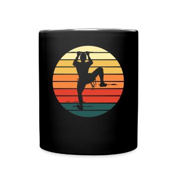 Escalade Alpinisme Rétro Vintage Cadeau - Mug uni - noir - Devant