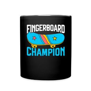 Fingerboard Champion Fingerboarder Fingerboarding - Tasse einfarbig - Schwarz - Vorne