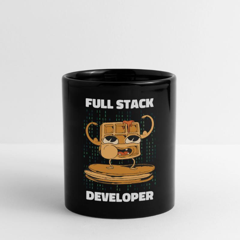 Funny Retro Full Stack Developer Art Full Colour Mug