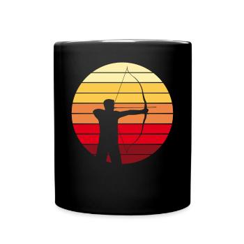 Archery Archer Retro Vintage Gift - Full Colour Mug - black - Front
