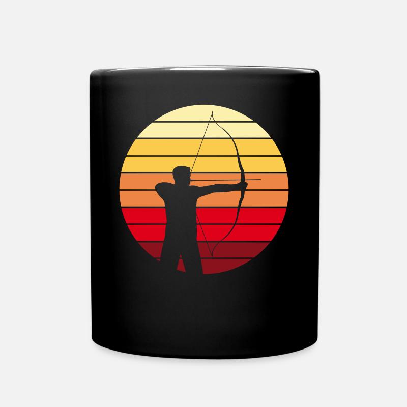 Archery Archer Retro Vintage Gift - Full Colour Mug - black