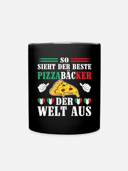 So Sieht Der Beste Pizzabäcker der Welt Aus Pizza - Tasse einfarbig - Schwarz