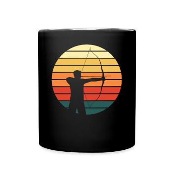 Archery Archer Retro Vintage Gift - Full Colour Mug - black - Front