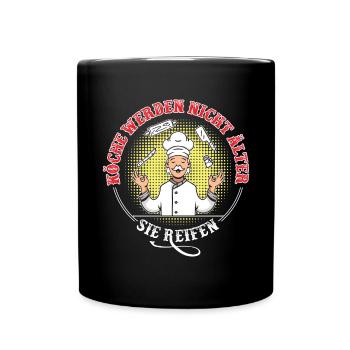 Koch Geburtstag Chefkoch Hobbykoch Kochen - Tasse einfarbig - Schwarz - Vorne