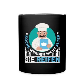 Koch Geburtstag Chefkoch Hobbykoch Kochen - Tasse einfarbig - Schwarz - Vorne