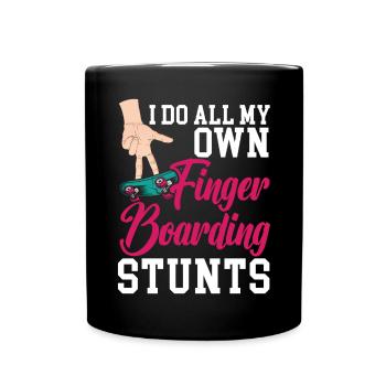 Je fais tout mon propre fingerboard cascade touche - Mug uni - noir - Devant