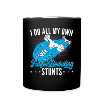 Je fais tout mon propre fingerboard cascade touche - Mug uni - noir - Devant