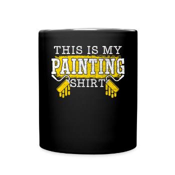 Ceci est ma chemise peinture peintre maison peinture - Mug uni - noir - Devant