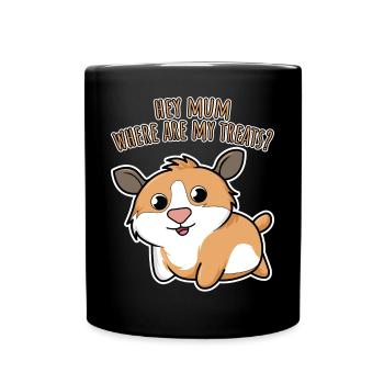Hey Maman où sont mes friandises Cochon d’Inde 1 luxure - Mug uni - noir - Devant
