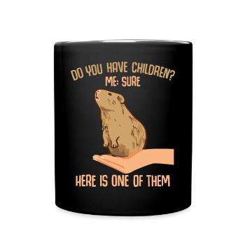 Avez-vous des enfants Cochon d’Inde Cochon d’Inde lu - Mug uni - noir - Devant