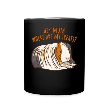 Hé maman où sont mes friandises Cochons d’Inde 7 luxure - Mug uni - noir - Devant