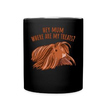 Hey Maman où sont mes friandises Cochon d’Inde 6 luxure - Mug uni - noir - Devant