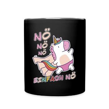 Noe Einhorn Superheld lustiger Spruch - Tasse einfarbig - Schwarz - Vorne