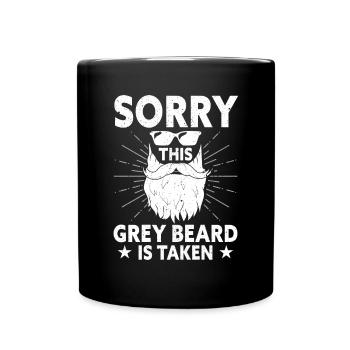 Désolé cette barbe est pardonnée Homme barbu - Mug uni - noir - Devant