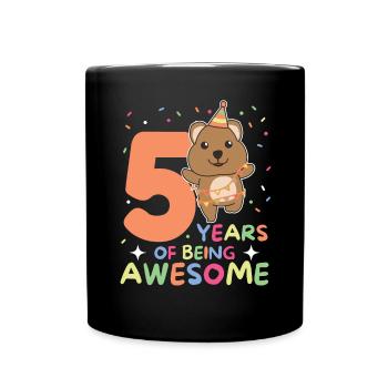 Quokka pour les enfants de 5 ans - Mug uni - noir - Devant