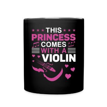 Violoniste Violoniste Fille This - Mug uni - noir - Devant
