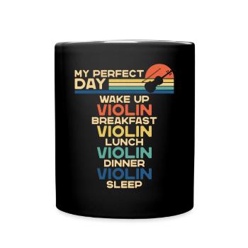 Violon Violoniste Rétro Vintage My - Mug uni - noir - Devant