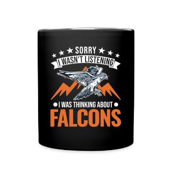 Falke Falkner Turmfalke Falknerei Falkner - Tasse einfarbig - Schwarz - Vorne