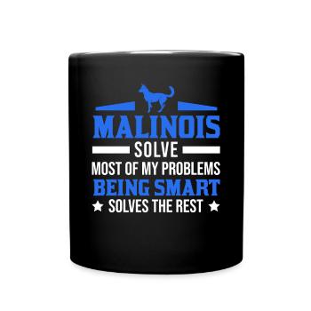 Malinois Gift Belgian Shepherd - Full Colour Mug - black - Front