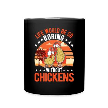 Poulets Élevage de poulets Éleveur de poulet - Mug uni - noir - Devant