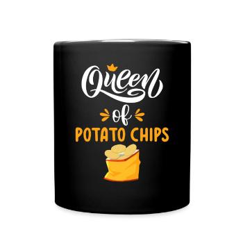 Cadeau de croustilles - Mug uni - noir - Devant