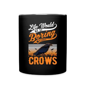 Crow Raven Crow Crow Husbandry Crow Breeder - Full Colour Mug - black - Front