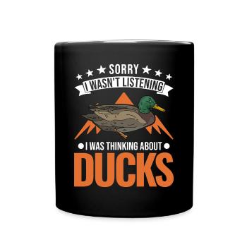 Amoureux du canard cadeau éleveur de canard - Mug uni - noir - Devant