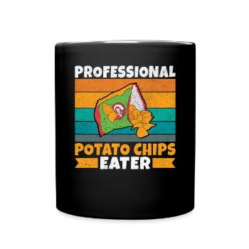 Potato Chips Gift - Full Colour Mug - black - Front