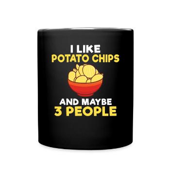 Cadeau de croustilles - Mug uni - noir - Devant