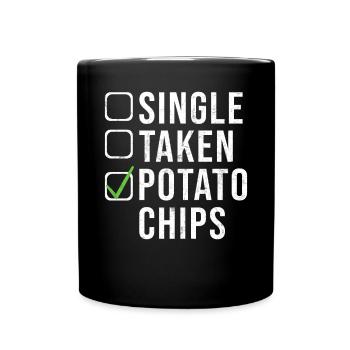 Cadeau de croustilles - Mug uni - noir - Devant