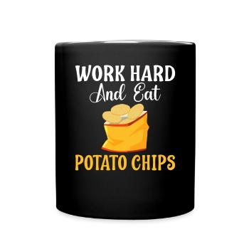 Cadeau de croustilles - Mug uni - noir - Devant