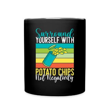 Cadeau de croustilles - Mug uni - noir - Devant