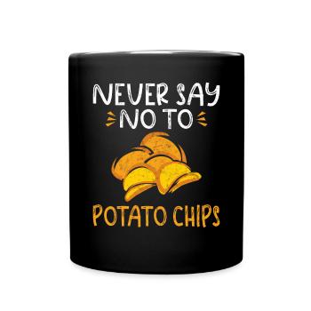 Cadeau de croustilles - Mug uni - noir - Devant