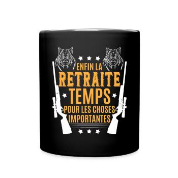 Retraite Chasseur Chasse - Mug uni - noir - Devant