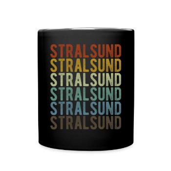 Stralsund City Retro Vintage - Full Colour Mug - black - Front