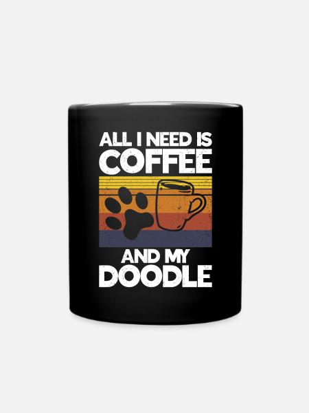 Golden Doodle Hundeliebhaber - Tasse einfarbig - Schwarz