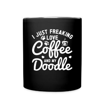 Golden Doodle Hundeliebhaber - Tasse einfarbig - Schwarz - Vorne