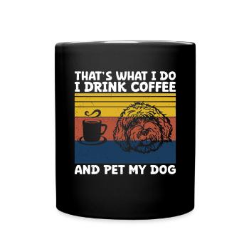 Golden Doodle Hundeliebhaber - Tasse einfarbig - Schwarz - Vorne