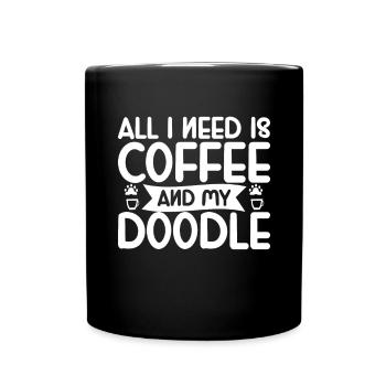 Golden Doodle Hundeliebhaber - Tasse einfarbig - Schwarz - Vorne