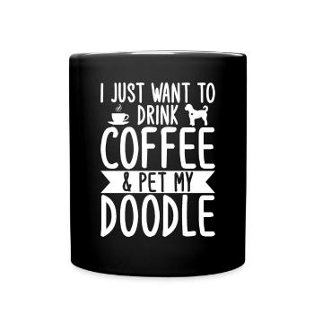 Golden Doodle Hundeliebhaber - Tasse einfarbig - Schwarz - Vorne