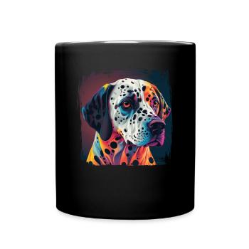 Dog saying Dalmatian design for dog lovers - Full Colour Mug - black - Front