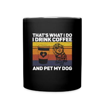 Golden Doodle Hundeliebhaber - Tasse einfarbig - Schwarz - Vorne