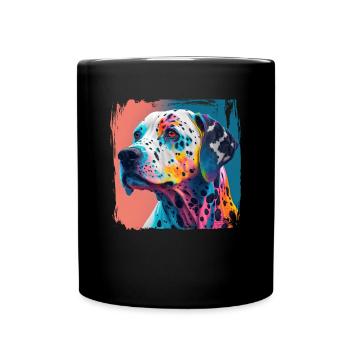 Dog saying Dalmatian design for dog lovers - Full Colour Mug - black - Front