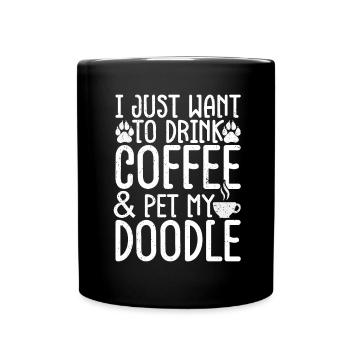 Golden Doodle Hundeliebhaber - Tasse einfarbig - Schwarz - Vorne